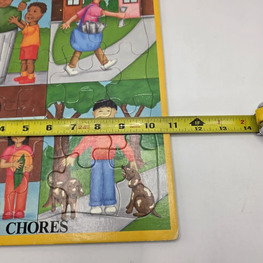 PuzzlePatch Picture Puzzles Kids Multicolor Chores Months‎ 1993 Vintage 2pc Set